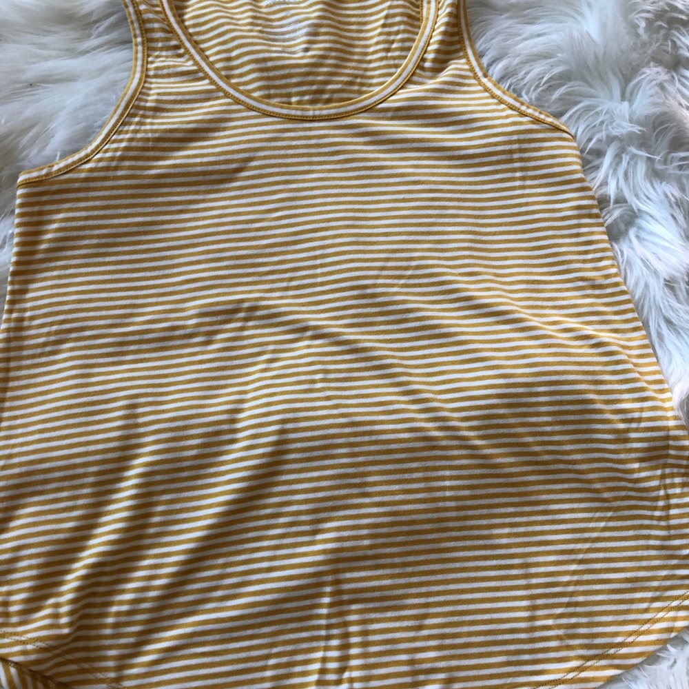 Striped Mustard Tank Top